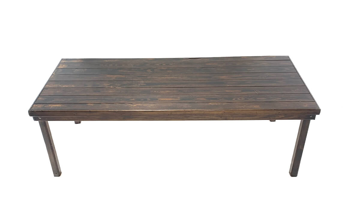 8' Dark Wood Farm Table
