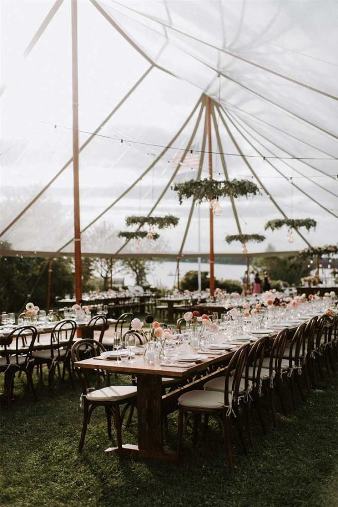 Wedding table rentals for Chebeague Island wedding