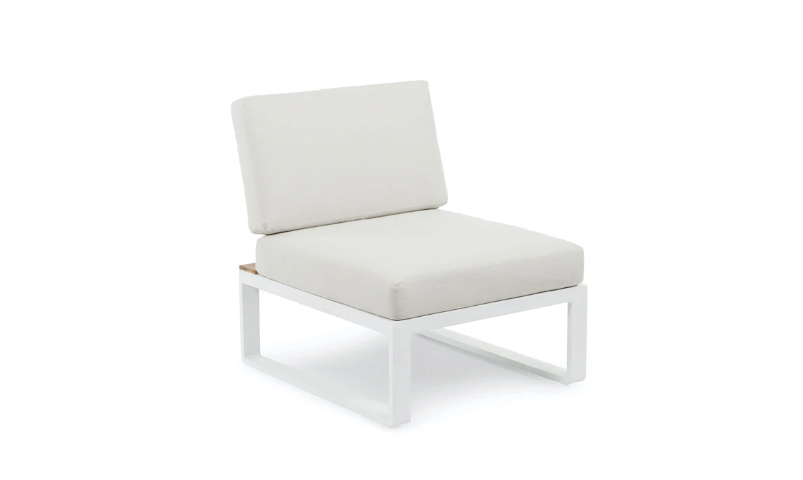 White Modular Mid Section or Chair